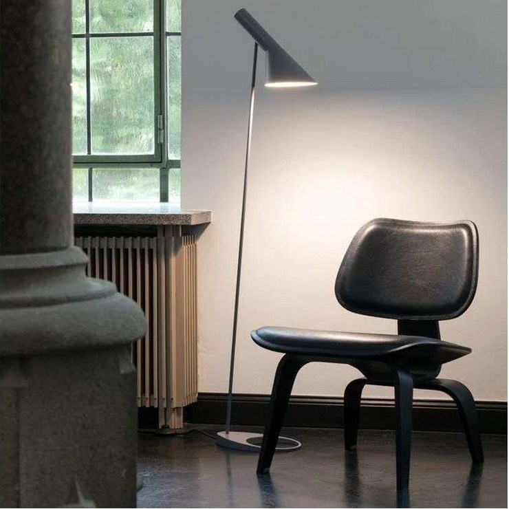 AJ Floor Lamp Dark Grey Arne Jacobsen