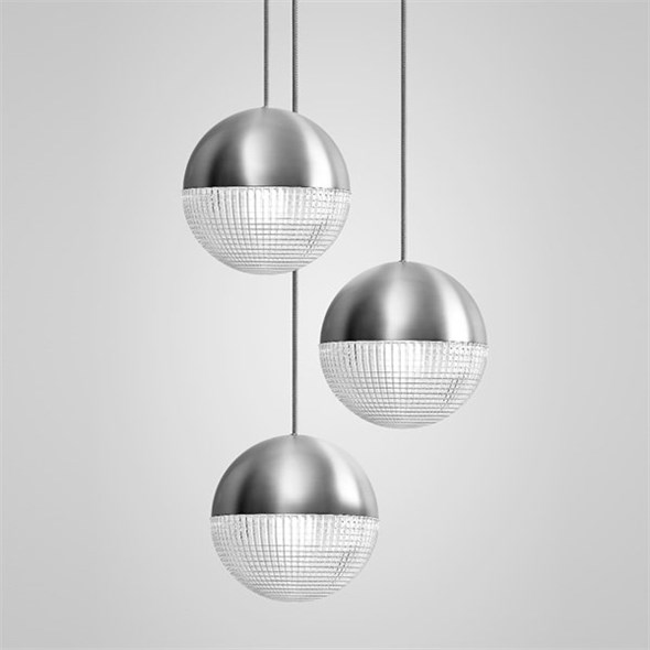 Lens Flair Chandelier 3 Chrome в стиле Lee Broom - фото 22640