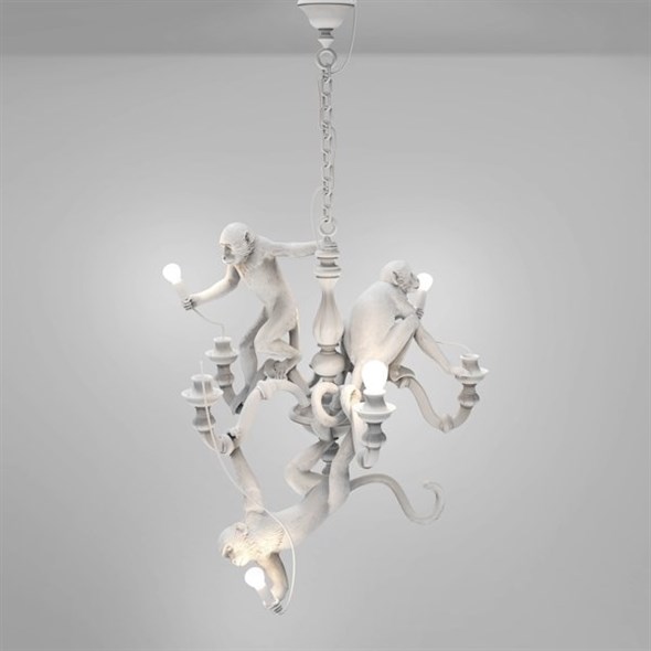 Люстра Подвесная Monkey Lamps Trio White в стиле Seletti - фото 22915