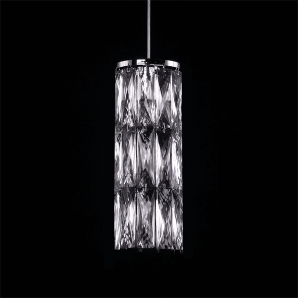 Подвесной светильник Los Angeles, Chrome Clear crystal D12*H31,5 cm - фото 24263