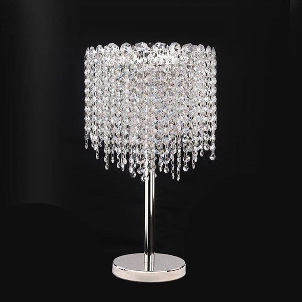 Настольная лампа San Antonio, Chrome Clear crystal D30*H50 cm - фото 24353