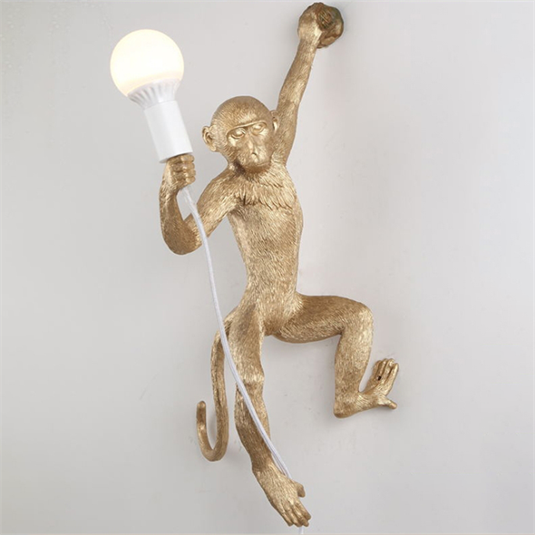 Бра Monkey Wall Lamp Gold левая - фото 27097