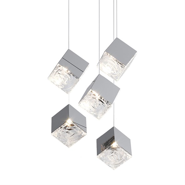 Люстра Pyrite 5 Pendant chandelier Chrome в стиле Bomma - фото 30558