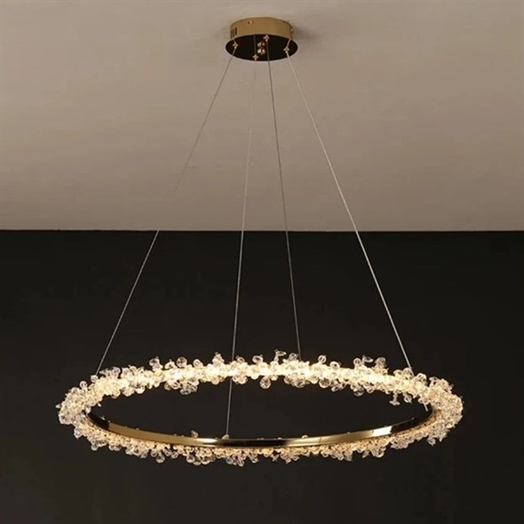 Люстра Halo Crystal Pendant Lamp золото D50 - фото 44865