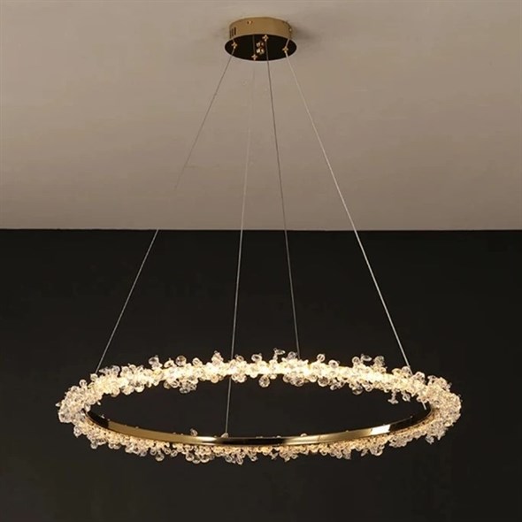 Люстра Halo Crystal Pendant Lamp золото D70 - фото 44877