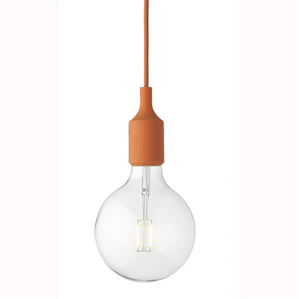 Светильник E27 Color  Оранжевый в стиле Muuto - фото 8916