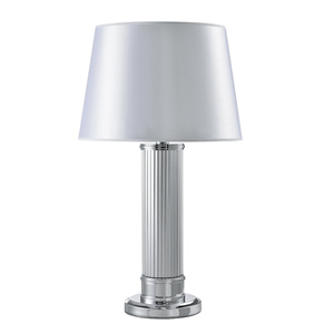 Настольная лампа Kansas City, Chrome Clear glass Shade white D37*Н65 см