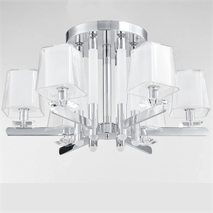 Потолочный светильник Plano, Nickel Glass clear/matt white D72*H42 cm