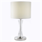 Настольная лампа Dallas, Nickel Clear crystal Shade beige D23*H52 cm - фото 24404