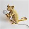 Настольная Лампа Мышь Mouse Lamp #2 H21 см Золотая в стиле Seletti - фото 27290