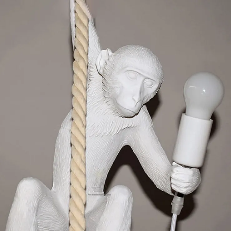 Светильник Monkey Обезьяна с Лампой White правая в стиле Seletti
