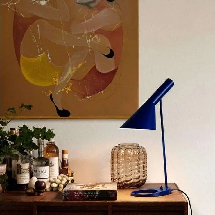 Лампа настольная AJ Table  Blue в стиле Arne Jacobsen