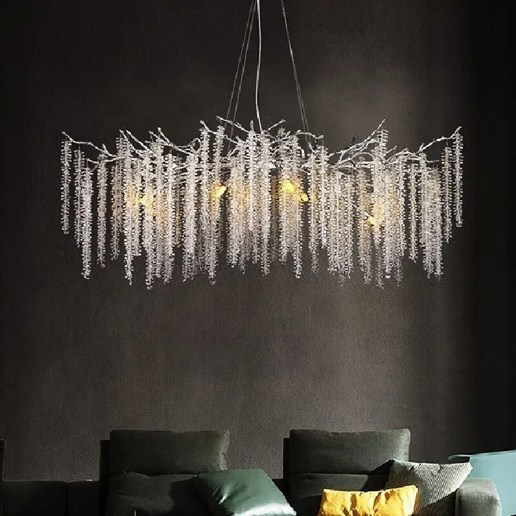 Люстра Sinfonia di Luce Silver Long  L 120 см