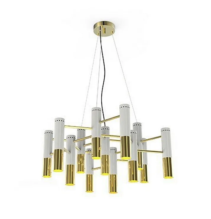Люстра Ike 13 Lamp  Белый+Золотой в стиле Delightful