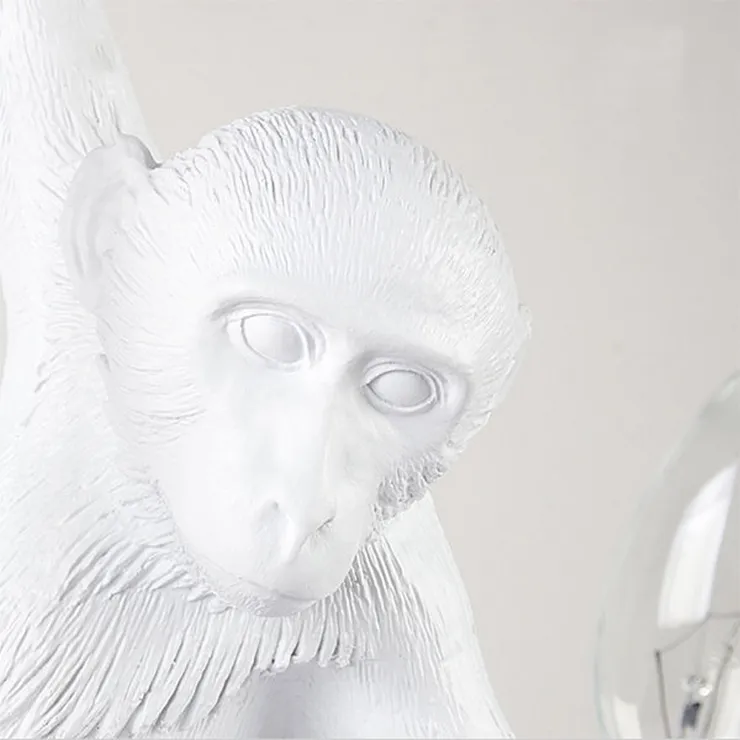 Светильник Monkey Обезьяна с Лампой White правая в стиле Seletti