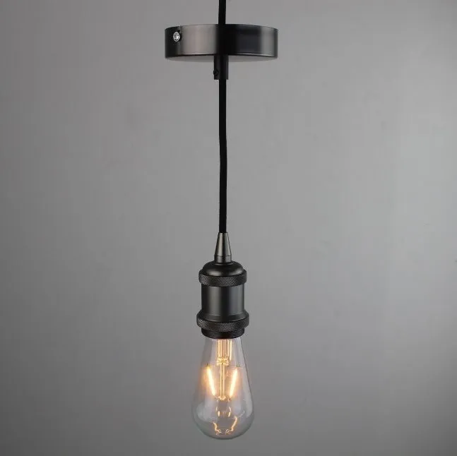 Светильник Loft Ретро Патрон Smoke Black Frosted