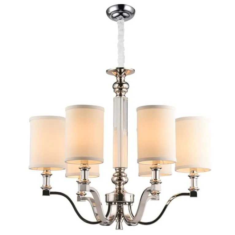 Люстра Louisville, Nickel Clear crystal Shade beige D62*H60/160 сm