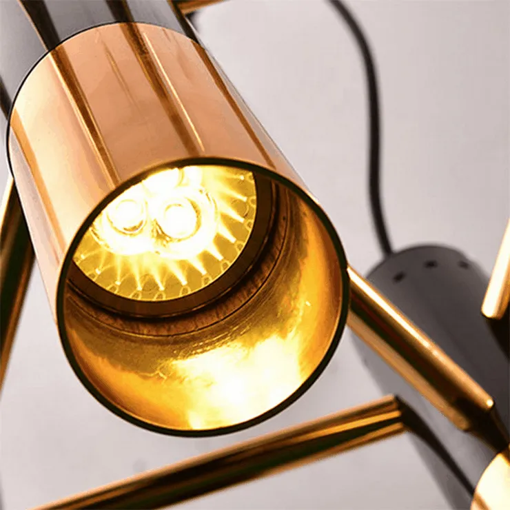 Люстра Ike 13 Lamp  Черный + Золотой в стиле Delightful