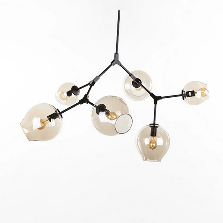 Люстра Branching Bubbles 6 Black в стиле Lindsey Adelman
