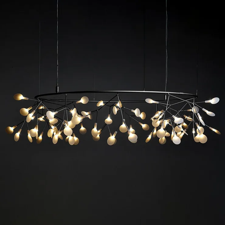 Люстра  Heracleum The Big O  D90 черный в стиле Moooi