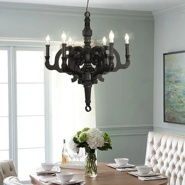 Люстра Paper Chandelier  Диаметр 90 см / Высота 110 см Черный в стиле Moooi