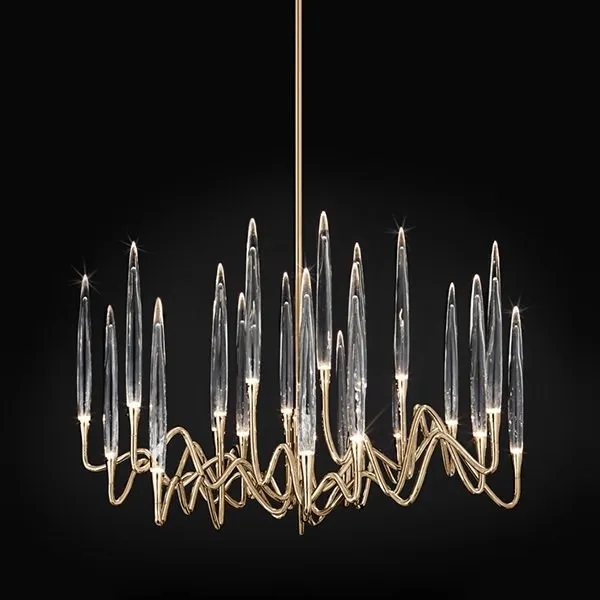Люстра 12 Round Chandelier Gold D80 в стиле Il Pezzo Mancante