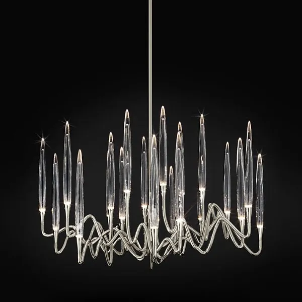 Люстра 12 Round Chandelier Nickel D80 в стиле Il Pezzo Mancante