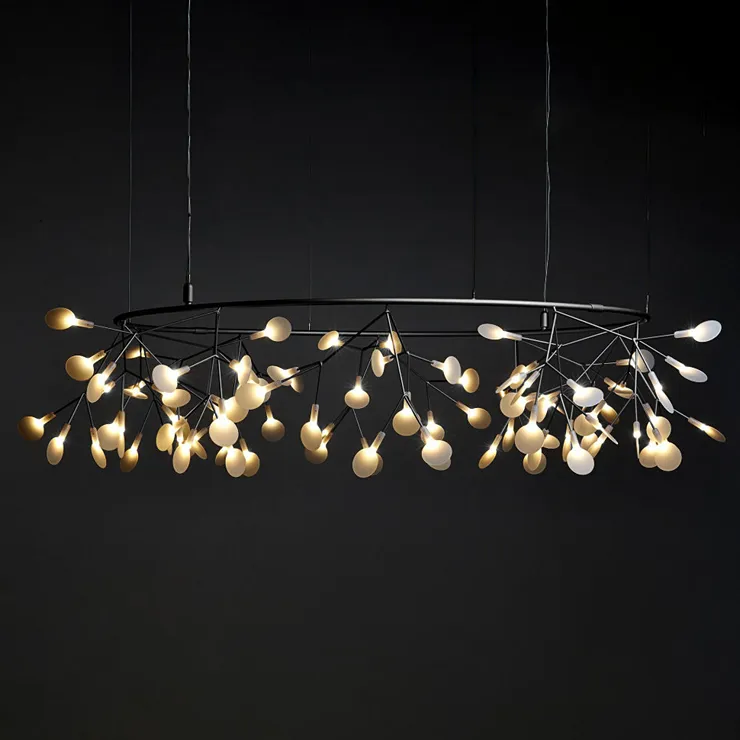 Люстра Heracleum The Big O D60  Черный в стиле Moooi