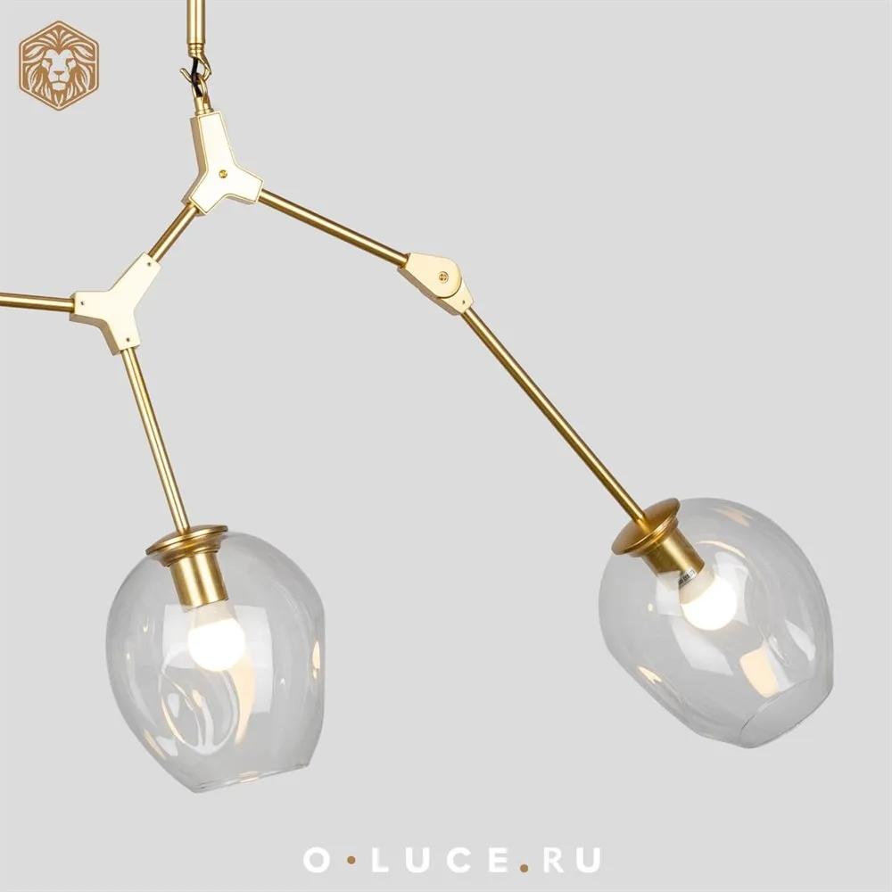 Люстра Branching Bubbles 3 Gold в стиле Lindsey Adelman
