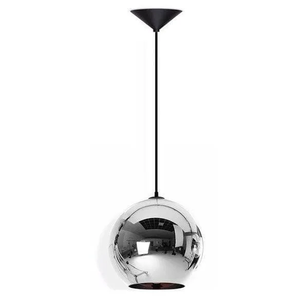 Светильник подвесной Chrome Shade D25 в стиле Tom Dixon