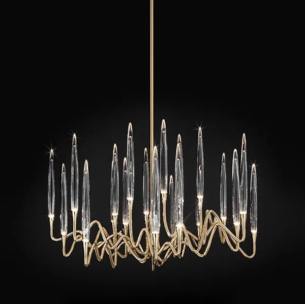 Люстра 12 Round Chandelier Gold D70 в стиле Il Pezzo Mancante