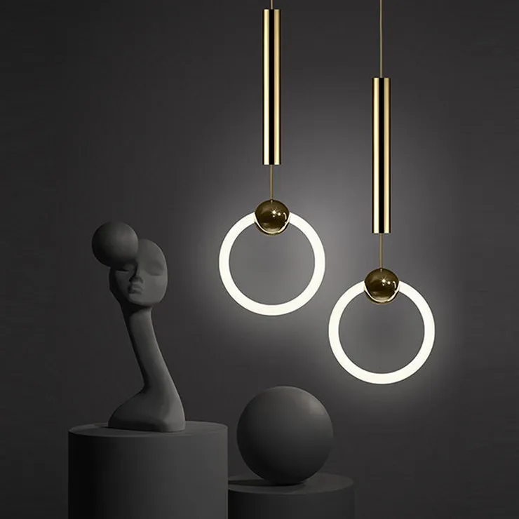 Светильник Ring Light Gold D20 в стиле Lee Broom