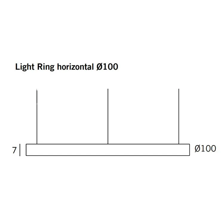 Светильник Light Ring Horizontal D100 Copper в стиле Henge