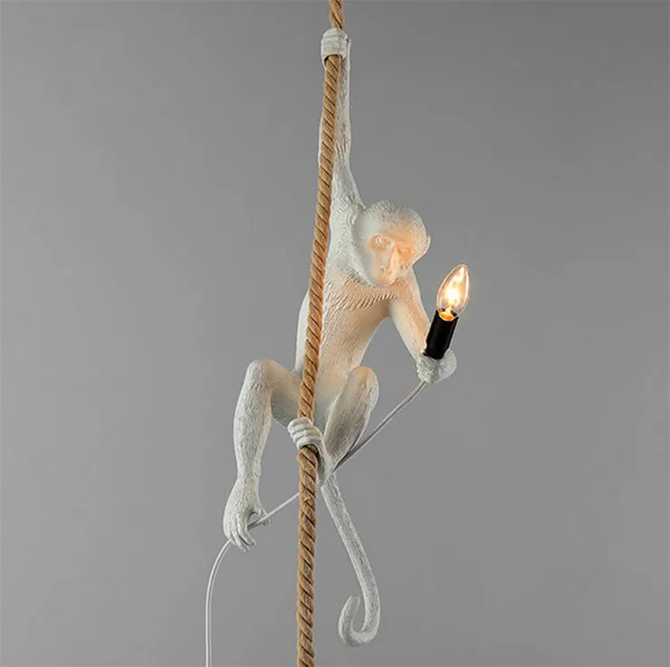 Светильник Monkey Обезьяна с Лампой White правая в стиле Seletti