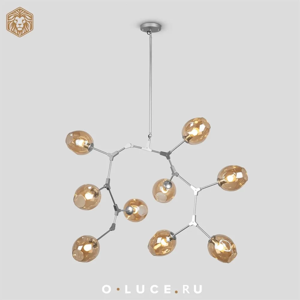 Люстра Branching Bubbles 9 Nikel в стиле Lindsey Adelman
