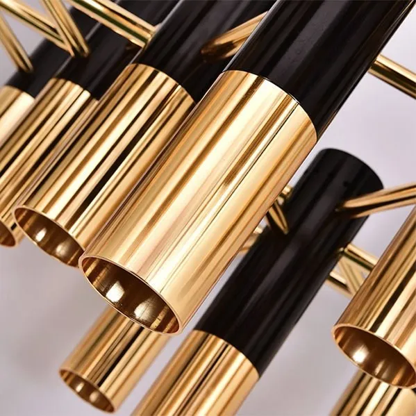 Люстра Ike 19 Lamp Черный + Золотой в стиле Delightful