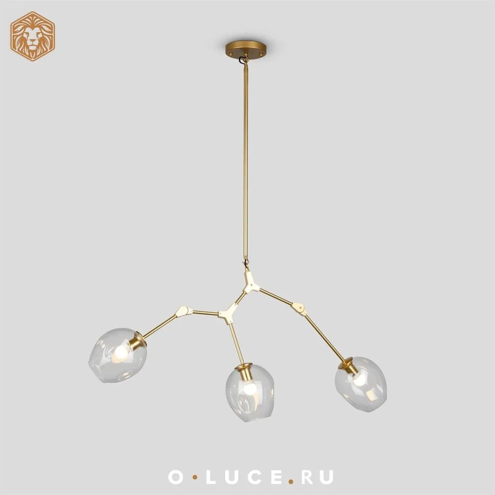 Люстра Branching Bubbles 3 Gold в стиле Lindsey Adelman