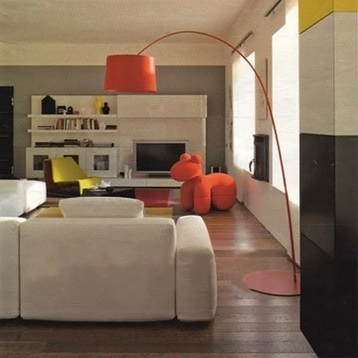 Торшер Twiggy   Красный в стиле Foscarini