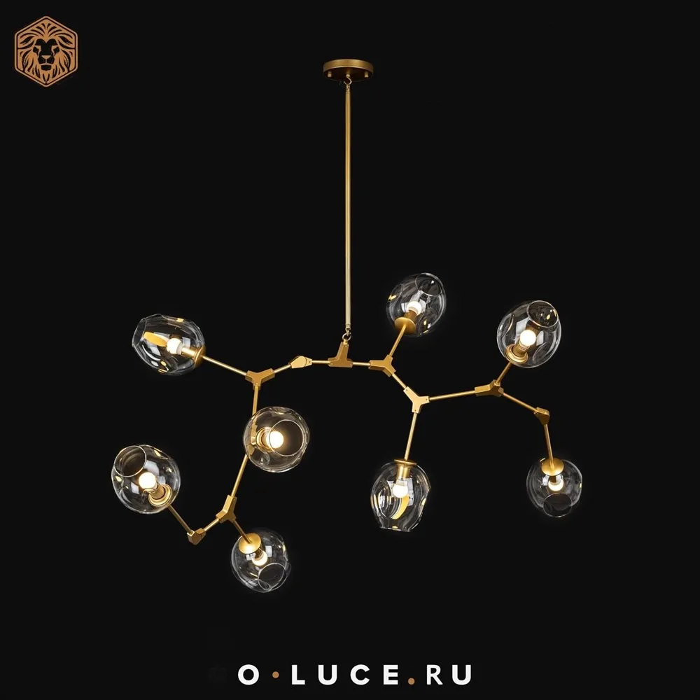 Люстра Branching Bubbles 8 Gold в стиле Lindsey Adelman