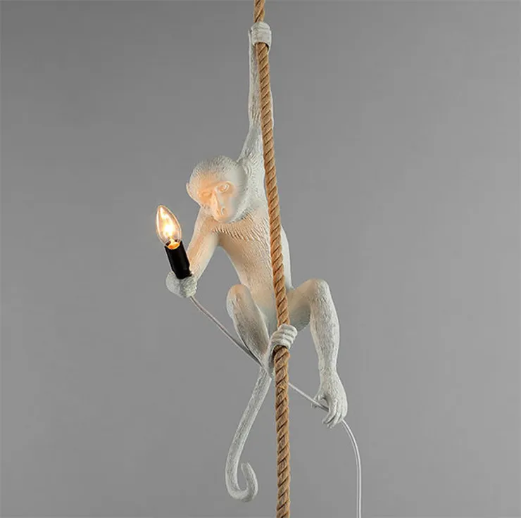 Светильник Monkey Обезьяна с Лампой White левая в стиле Seletti