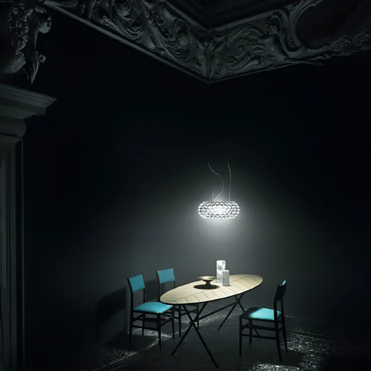 Люстра подвесная Caboche Clear D50 в стиле Foscarini