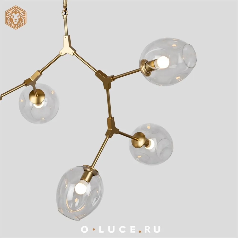 Люстра Branching Bubbles 6 Gold в стиле Lindsey Adelman