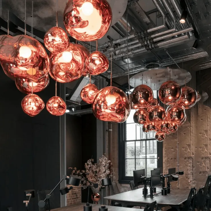Светильник подвесной Melt Copper в стиле Tom Dixon