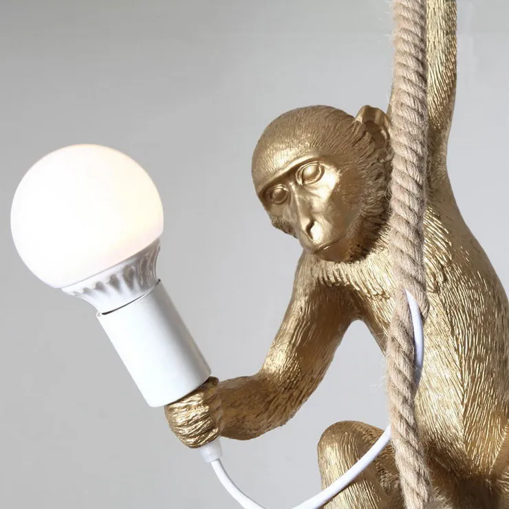 Светильник Monkey Обезьяна с Лампой Gold левая в стиле Seletti