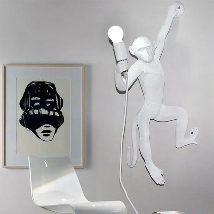 Бра Monkey Wall Lamp White левая в стиле Seletti
