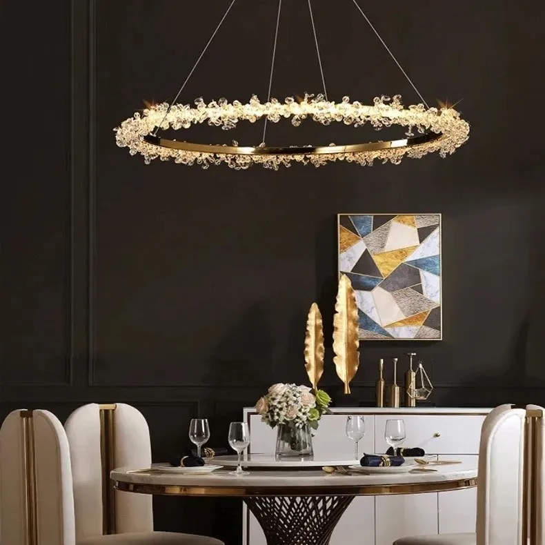 Люстра Halo Crystal Pendant Lamp золото D110