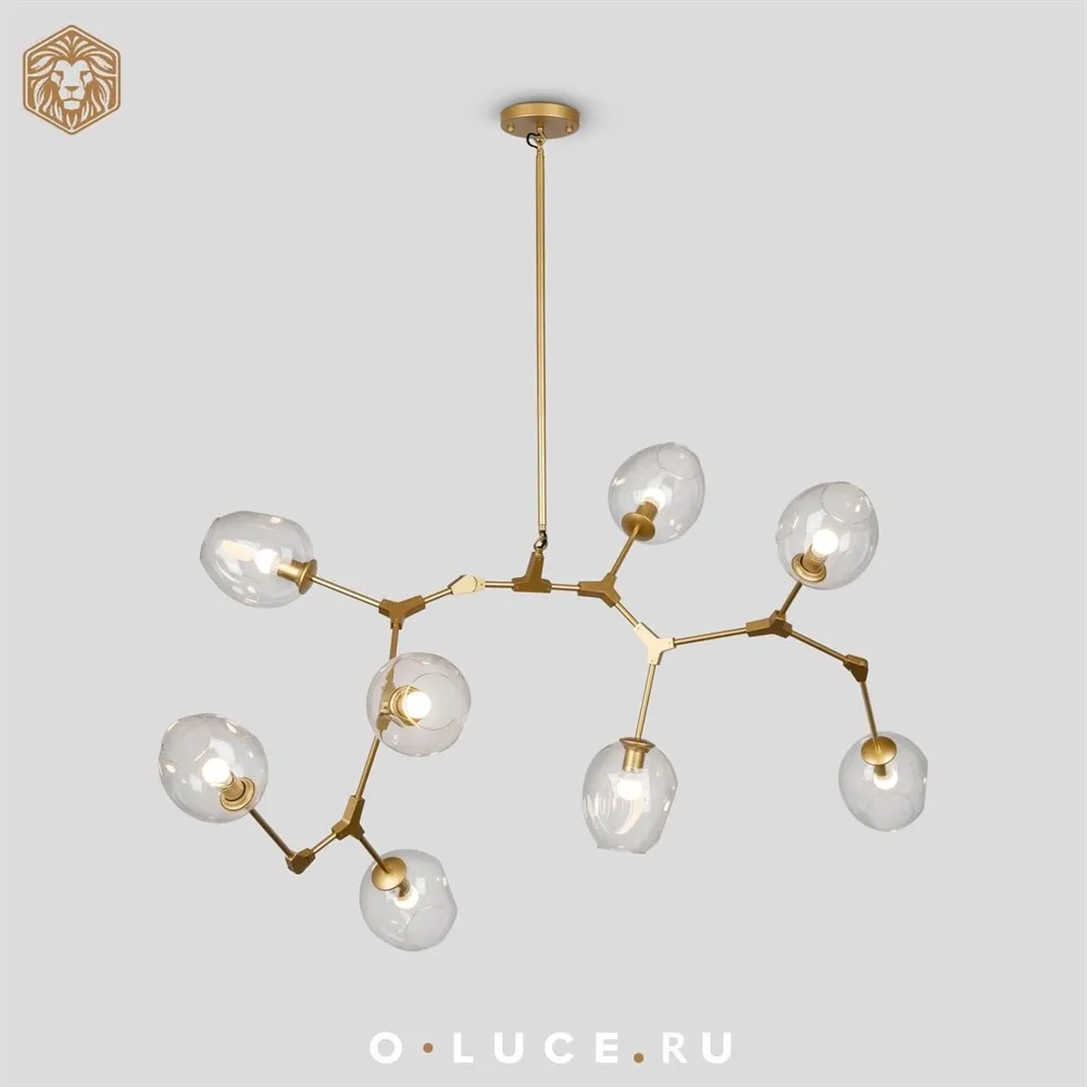 Люстра Branching Bubbles 8 Gold в стиле Lindsey Adelman