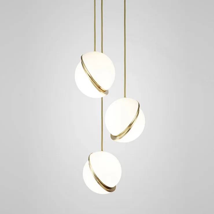 Светильник Crescent Chandelier 3 Gold в стиле Lee Broom