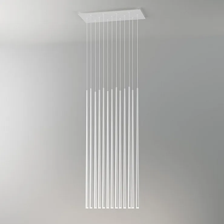 Люстра Slim 13 White Rectangle в стиле Vibia