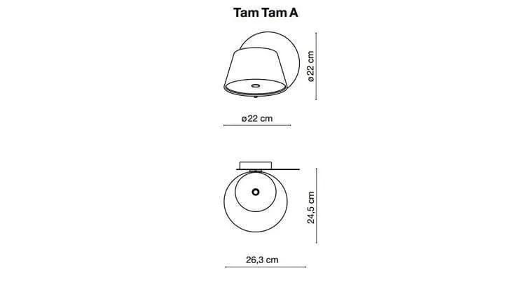 Бра Tam Tam Коричневый в стиле Marset